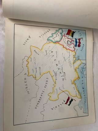Atlas escolar manuscrito Europa 1919-1924