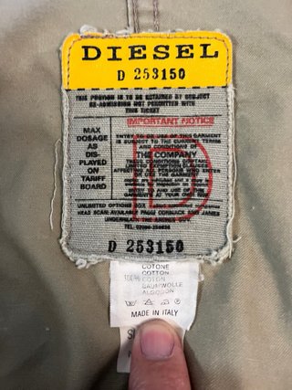 Chaqueta Diesel Vintage Beige Multicolor