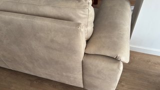 Sofá de 3 plazas en tela beige