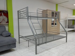 ·Litera ·Matrimonial, ·Metal, Color Gris. ¡OFERTA!