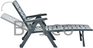 Tumbona Plegable Smeraldo con Ruedas Verde