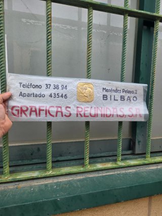 Cartel Graficas Reunidas S.A. modernista