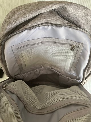 Mochila de pañales gris, marca  welavilla