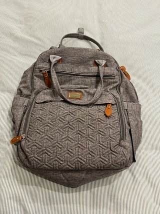 Mochila de pañales gris, marca  welavilla