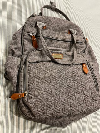 Mochila de pañales gris, marca  welavilla