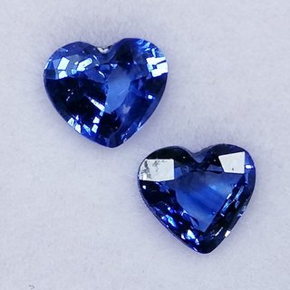 2 Zafiros Naturales Corazón 1.68 ct Certificado IG