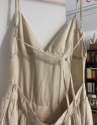 Vestido largo Zara beige