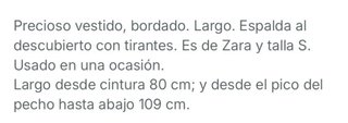 Vestido largo Zara beige