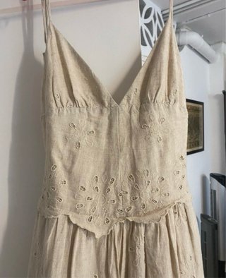 Vestido largo Zara beige