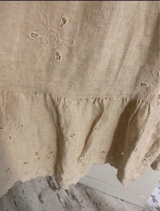 Vestido largo Zara beige