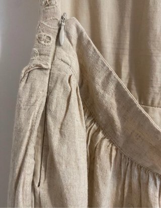 Vestido largo Zara beige
