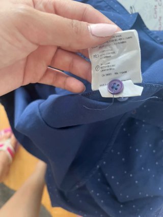 Camisa azul estampada