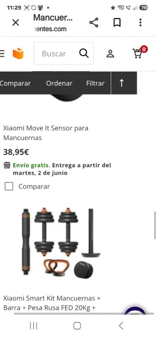 Kit Mancuernas Xiaomi con Sensor