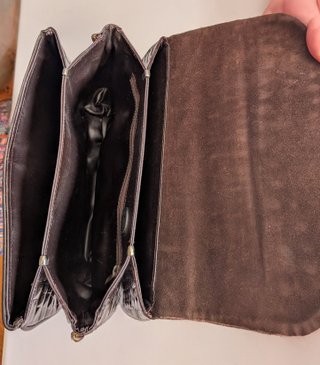 Borsa coccodrillo vintage+pochette les copains