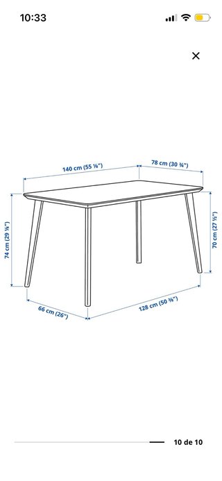 Mesa comedor madera Lisabo Ikea