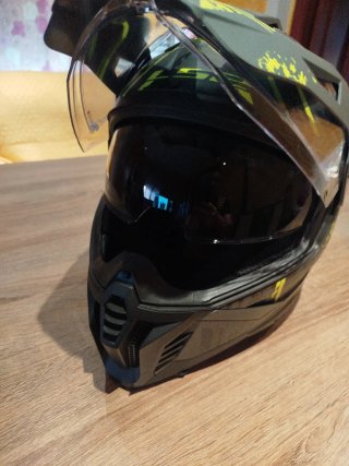 Casco Moto LS2 Negro y Amarillo Talla M