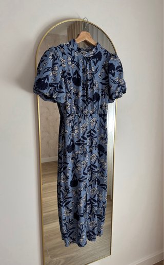 Vestido Buganco floral azul