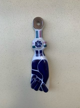 Piezas decorativas cerámica azul y blanca