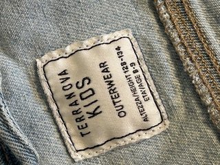 Giubbino Jeans Bambina con Fiori