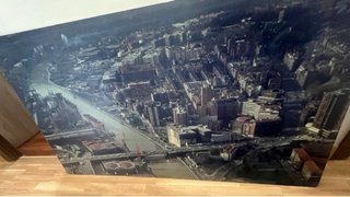 Foto aérea vintage Bilbao industrial
