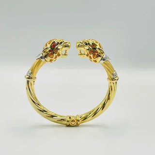 PULSERA RIGIDA 2 LEOPARDOS DE GRAZIELLA