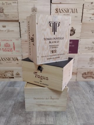 3 Cajas de Madera con Tapa Corredera
