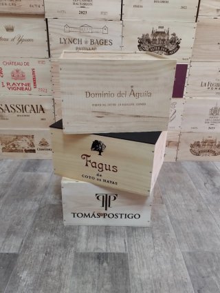 3 Cajas de Madera con Tapa Corredera