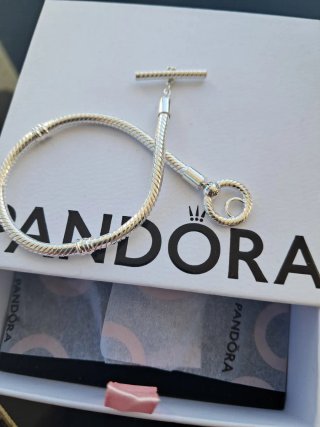 Pulsera Pandora Plata Cierre T