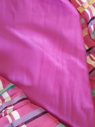 Vestido midi rayas multicolor con cinturón