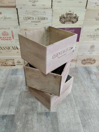 3 Cajas de Madera decoración y almacenaje.