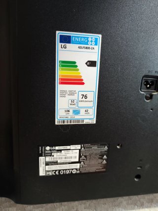 Televisión LG Negra