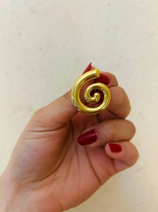 Orecchini donna vintage spirale oro