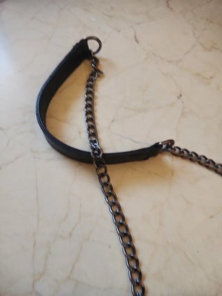 Bolso negro con cadena y pluma