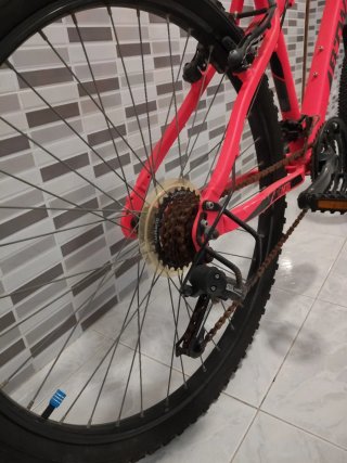Bicicleta B'TWIN naranja MTB