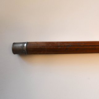 Antiguo bastón de plata