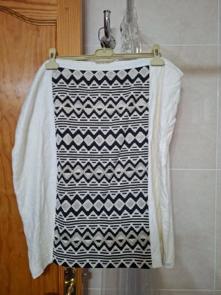 Vestido estampado hojas talla G 52-54