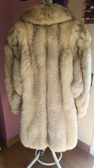 Abrigo piel lomos zorro Juan Garcia beige