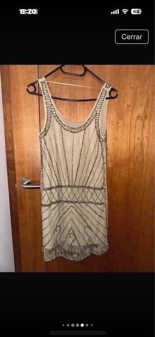 Vestido joya Pull&Bear beige/plata Talla XS