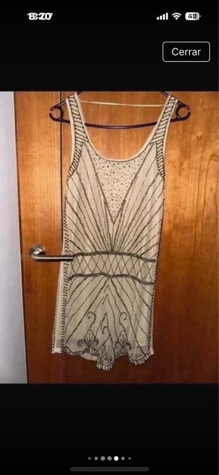 Vestido joya Pull&Bear beige/plata Talla XS