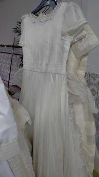Vestido Comunión/Fiesta Beige/Blanco Varias tallas