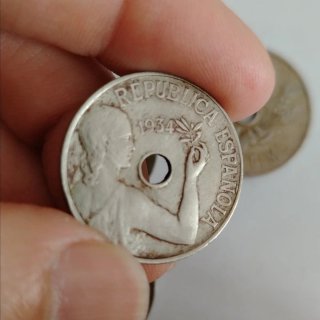 Lote 4 monedas 25 céntimos España