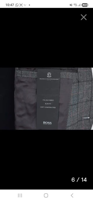 Traje de hombre gris a cuadros