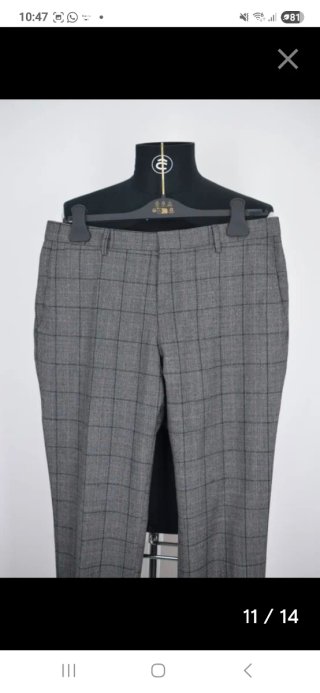 Traje de hombre gris a cuadros