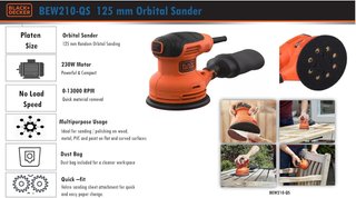 Lijadora Black+Decker Naranja