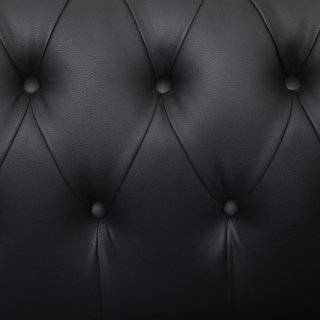 Divano 2 Posti in Stile Chesterfield in Pelle PU