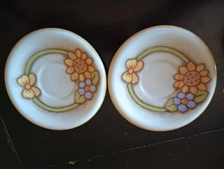 Set 2 Tazze Thun con Piattini Girasoli