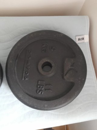 Juego de pesas 34 kg + 2 barras