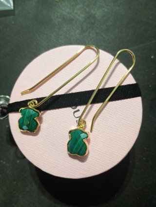 Pendientes Malaquita