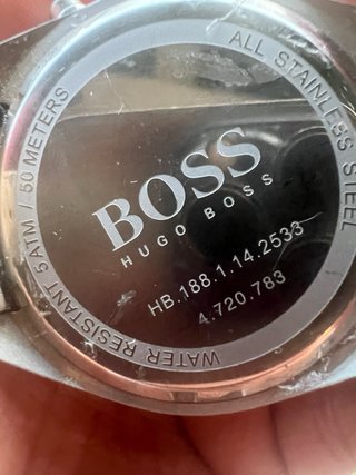 Relógio Boss Cronógrafo Preto e Plateado.