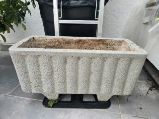 Jardinera Rectangular Piedra Gris